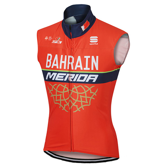 Gilet antivento Bahrain Merida 2017 arancione